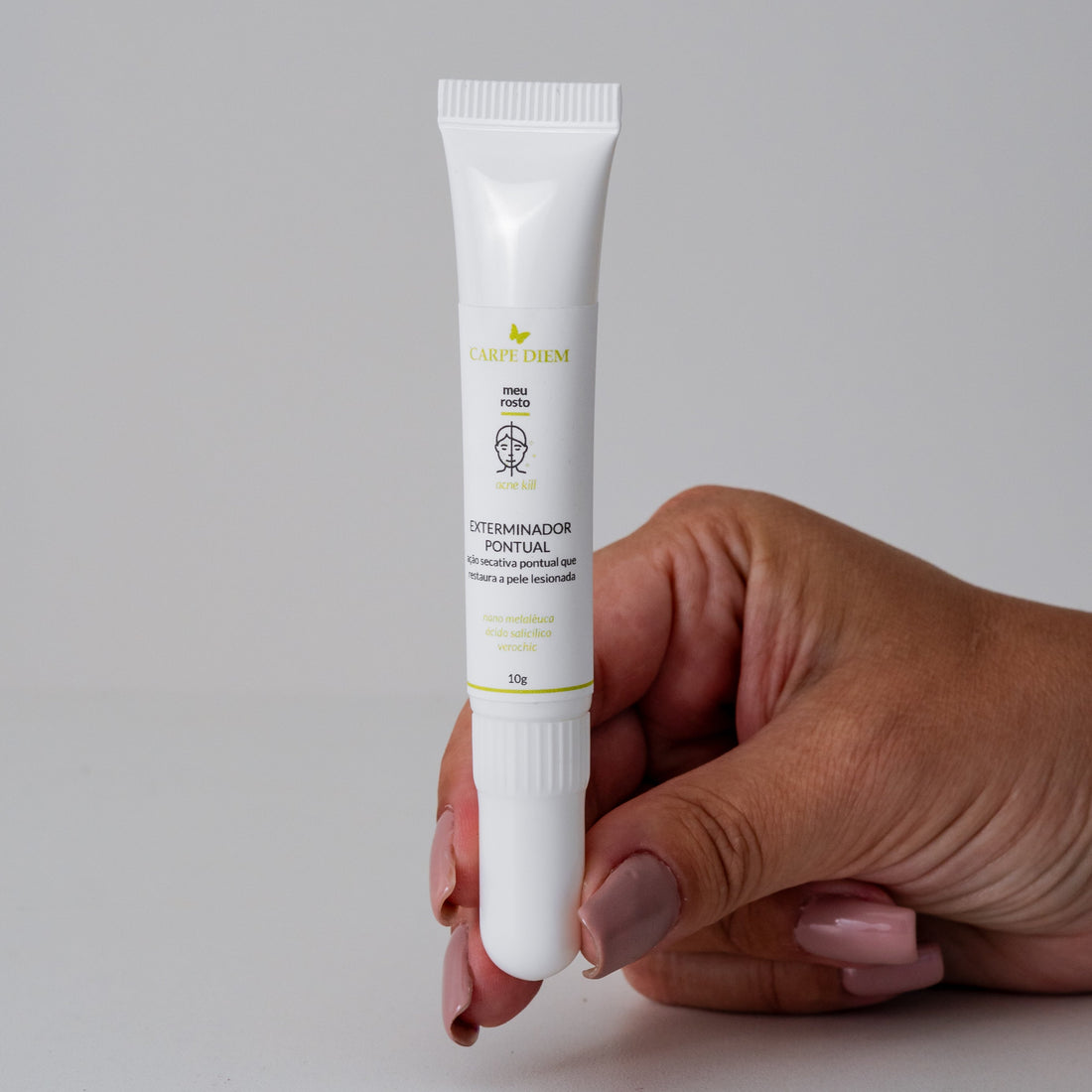 EXTERMINADOR PONTUAL 10g - Ácido Salicílico, Verochic e Nanomelalêuca - Acelera a cicatrização da acne