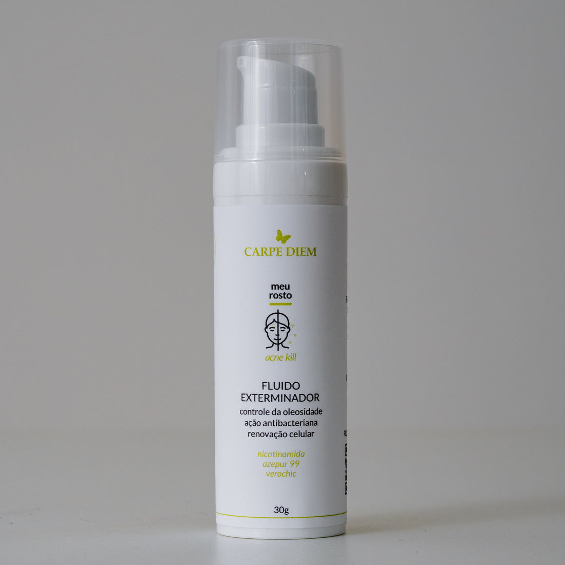 FLUIDO EXTERMINADOR 30g - Azepur 99, Verochic e Nicotinamida - Controla a oleosidade, promove renovação celular e hidrata a pele