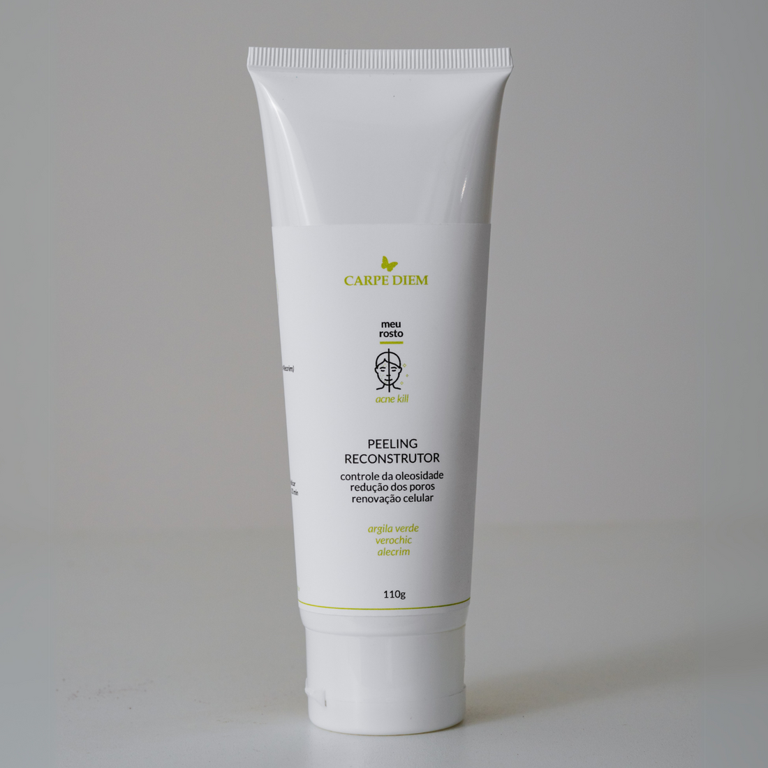 PEELING RECONSTRUTOR 110g - Argila Verde, Verochic e Alecrim - Renova a pele, reduz poros dilatados e controla a oleosidade