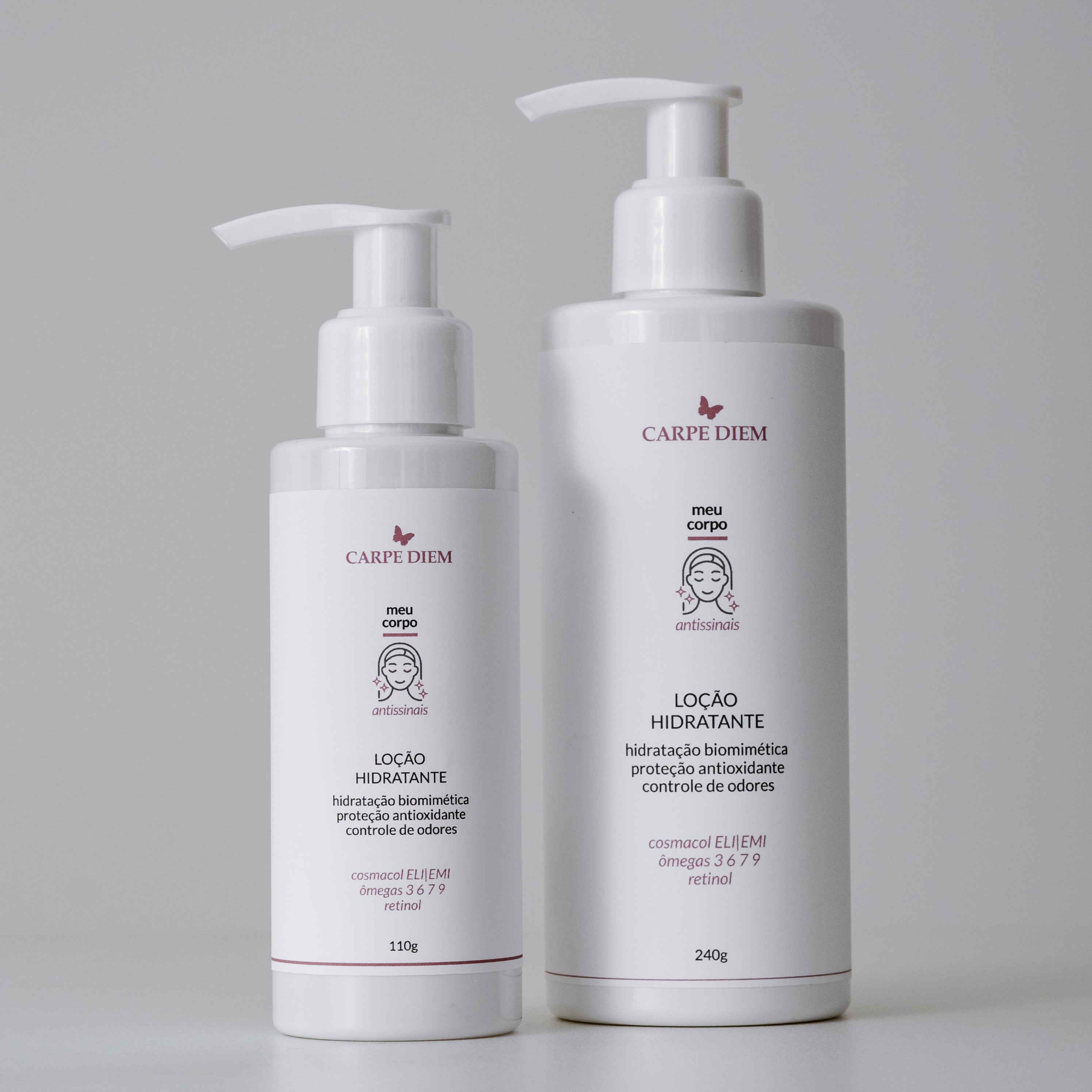 LOÇÃO HIDRATANTE 240g ou 110g - Retinol, Ômegas 3 6 7 9 e Cosmacol ELI|EMI - Hidratação com proteção antienvelhecimento e controle de odores