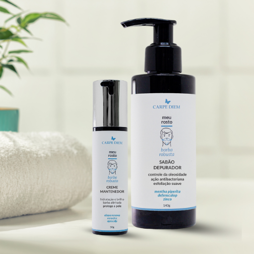 KIT RESPEITA MINHA BARBA - Sabão Depurador e Creme Mantenedor
