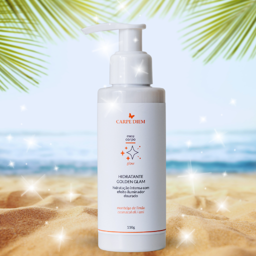 HIDRATANTE GOLDEN GLAM 110g | Hidratação com Efeito Iluminador Dourado Intenso