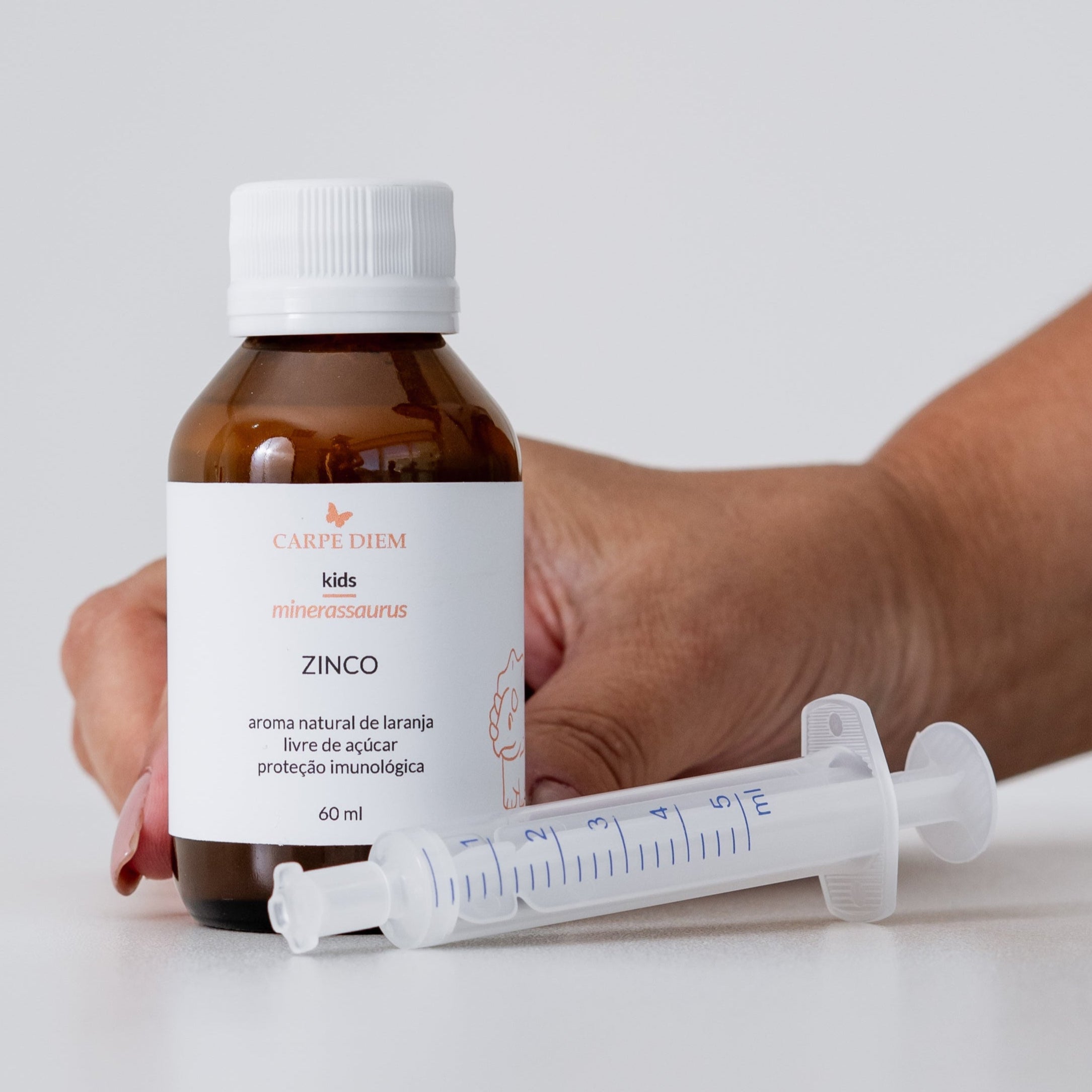 MINERASSAURUS ZINCO 60ml - Faça Suplemento infantil com Zinco Albion