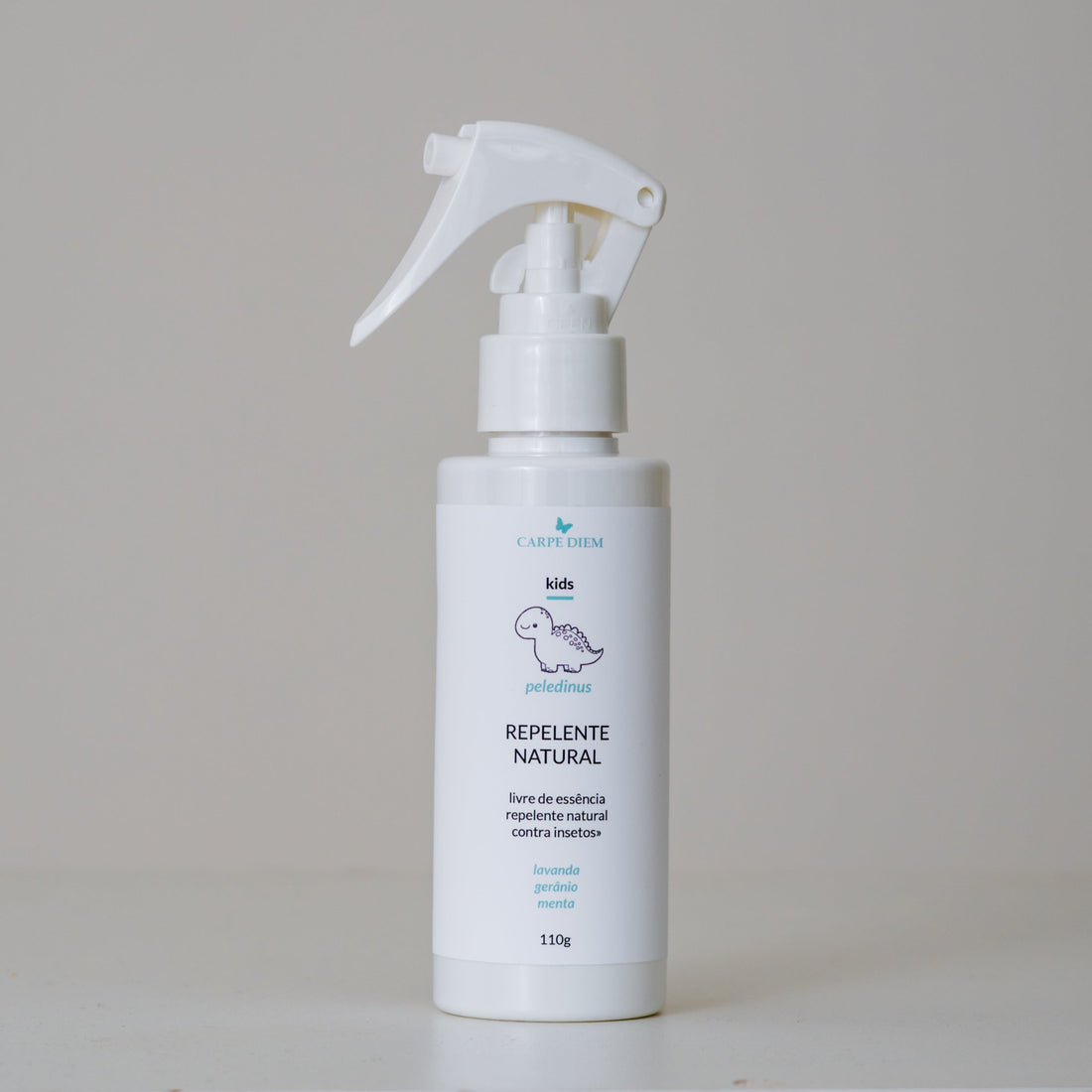 PELEDINUS REPELENTE NATURAL 110g - Óleos essenciais de Menta, Lavanda e Gerânio - Repelência natural contra mosquitos