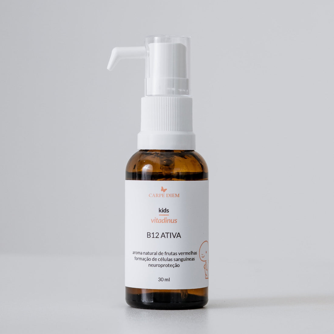 VITADINUS  B12 ATIVA 30ml - Não contém açúcar - Metil B12 - Neuroproteção, proteção do DNA e desenvolvimento saudável.