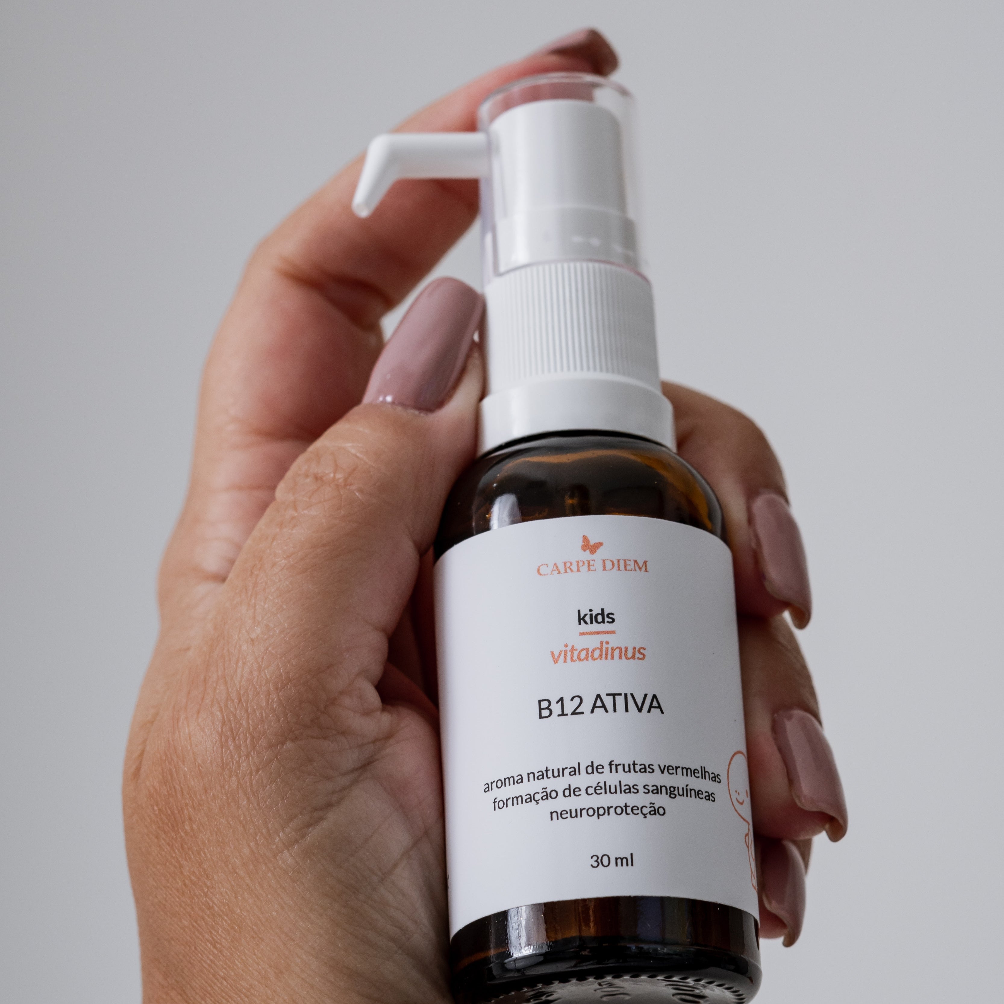 VITADINUS  B12 ATIVA 30ml - Não contém açúcar - Metil B12 - Neuroproteção, proteção do DNA e desenvolvimento saudável.