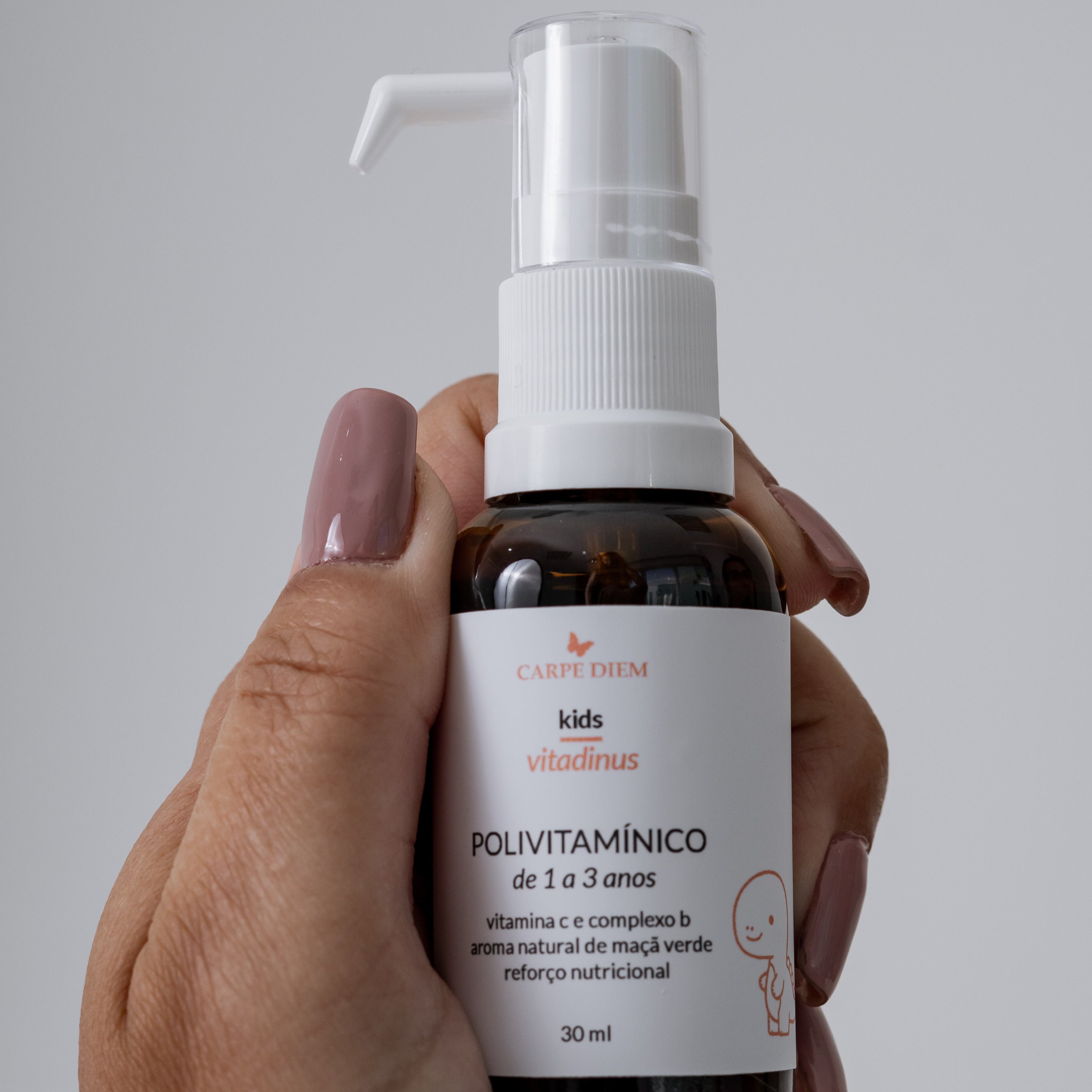 VITADINUS POLIVITAMÍNICO 1-3 anos 30ml - Crianças de 1 a 3 anos - Não contém açúcar - Vitamina C e Complexo B - Suporte para desenvolvimento saudável