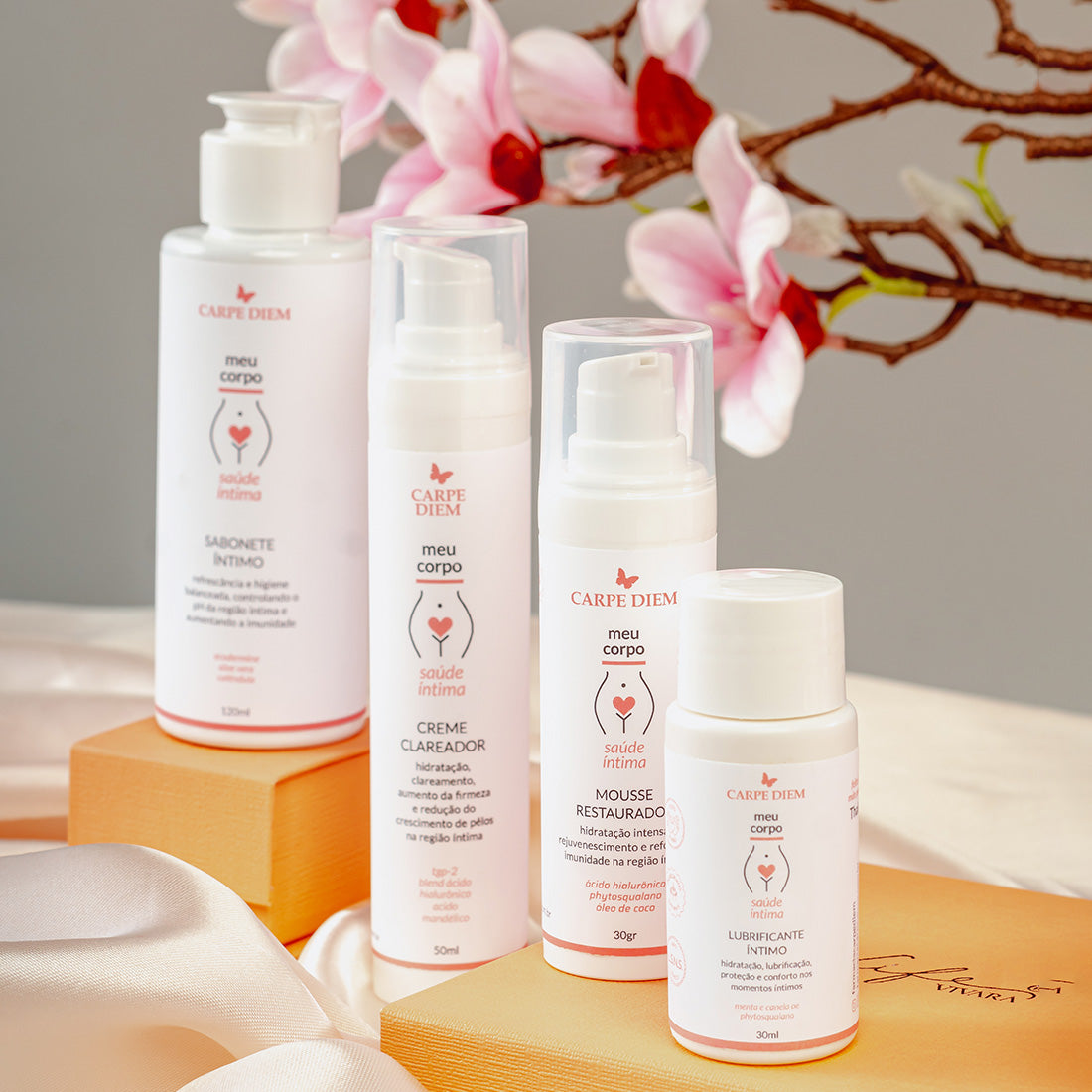 KIT Saúde Íntima - Sabonete, Lubrificante, Creme Clareador e Mousse Restaurador