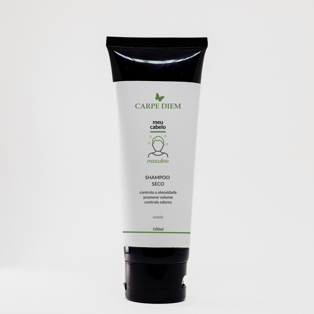SHAMPOO SECO MASCULINO 100ml - Ectoin - Controla a oleosidade, dá volume e modela os cabelos