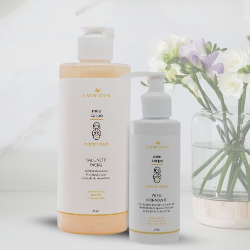 KIT MAMÃE CARINHO - Sabonete Facial e Óleo Hidratante