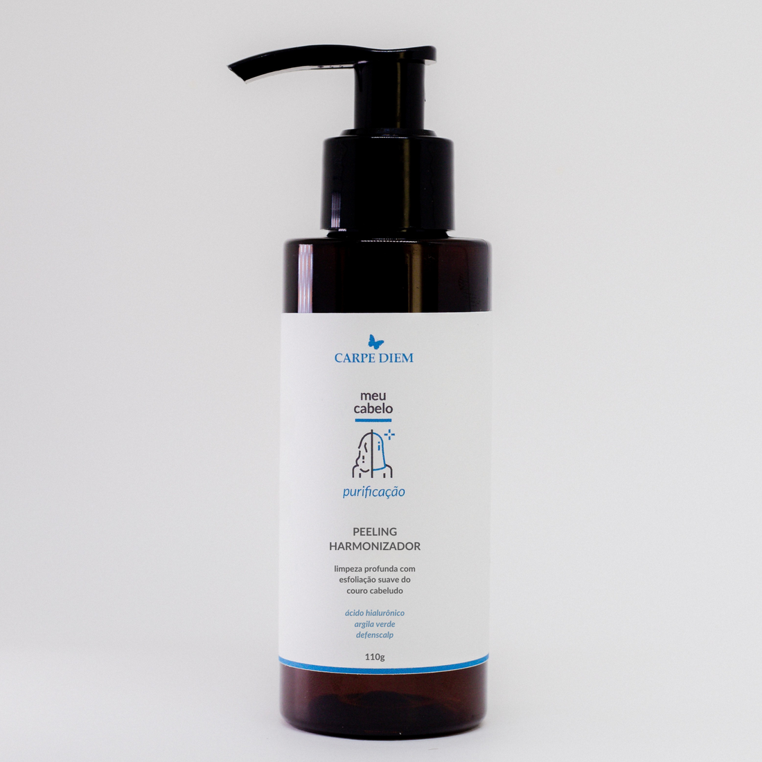 PEELING HARMONIZADOR 110g - Ácido Hialurônico, Argila Verde e Defenscalp - Esfoliação suave do couro cabeludo para uma limpeza profunda