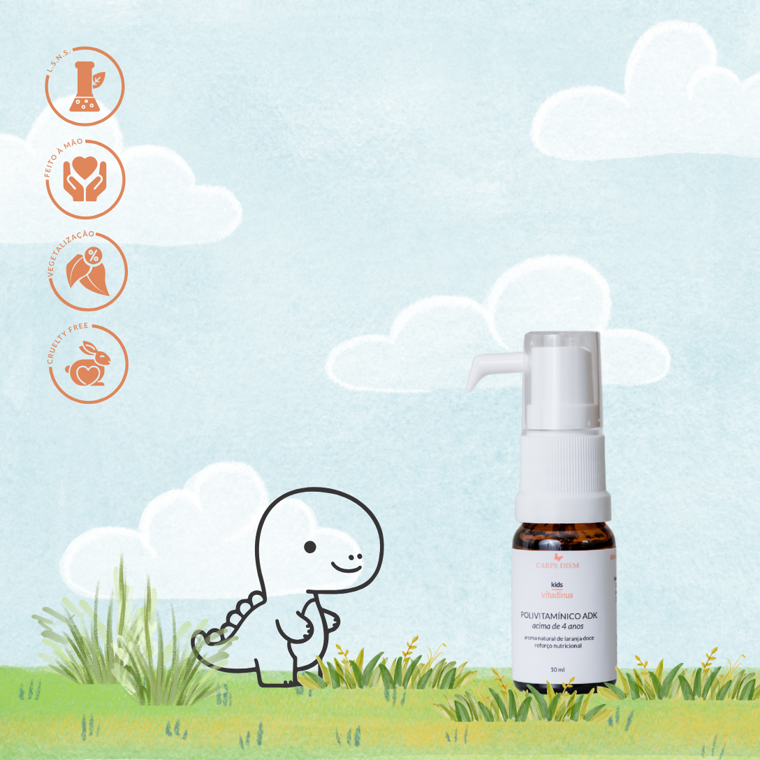 VITADINUS POLIVITAMÍNICO ADK 10ml - Crianças 4+ - Vitaminas D, K2 e A