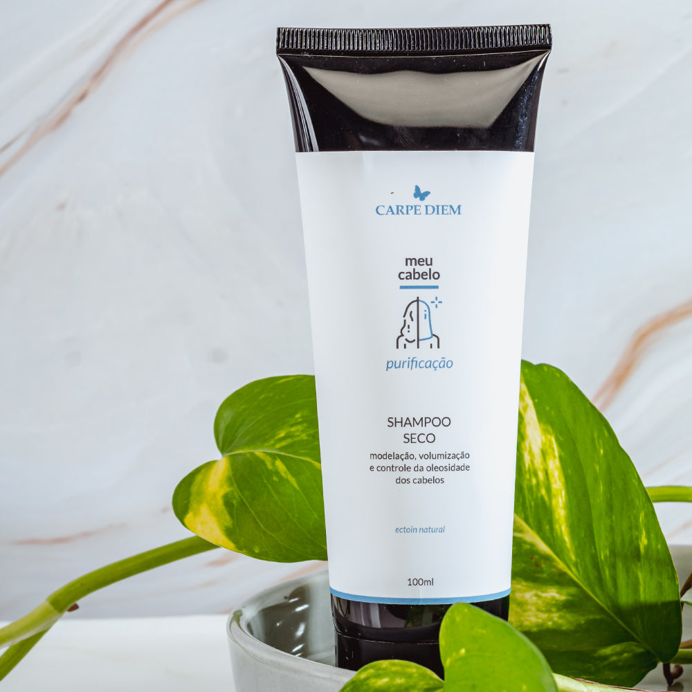 SHAMPOO SECO 100ml Ectoin Controla a oleosidade, dá volume e model Carpe Diem