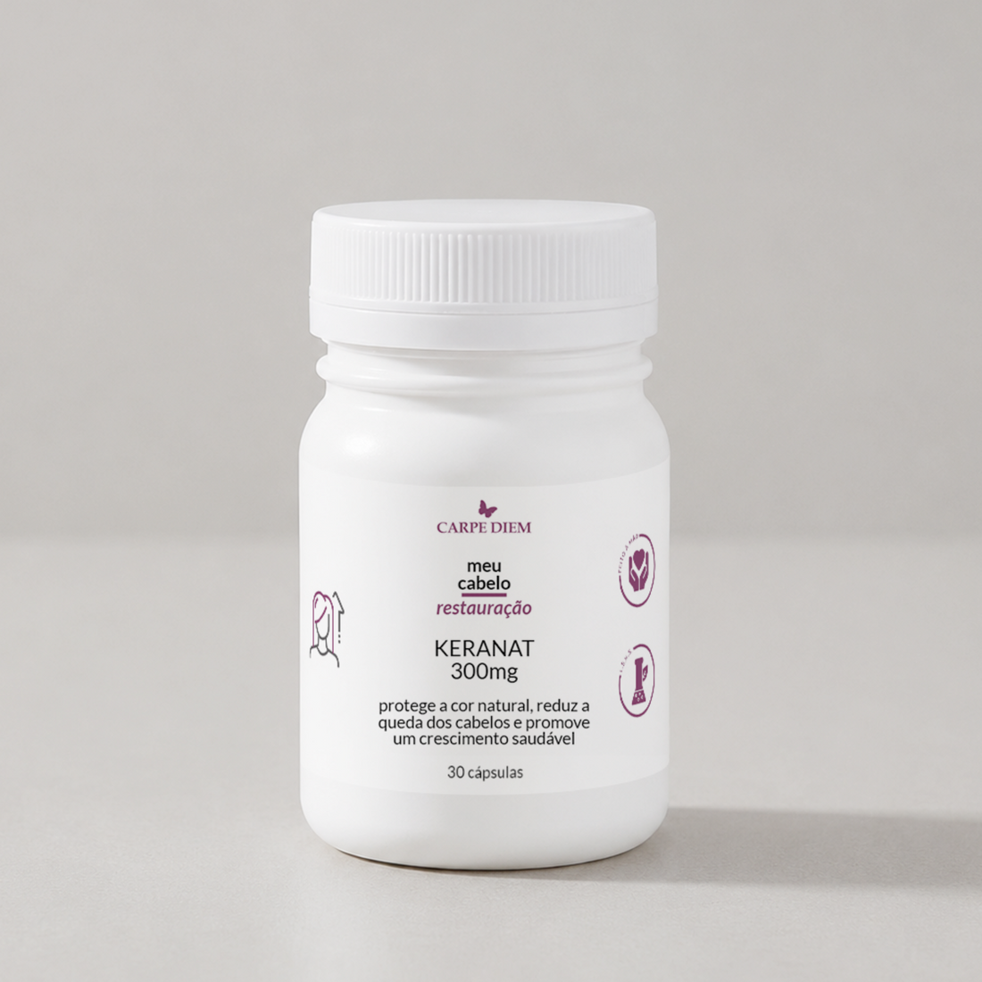 KERANAT 30 cápsulas - Keranat 300mg - Força, proteção e redução da queda dos cabelos