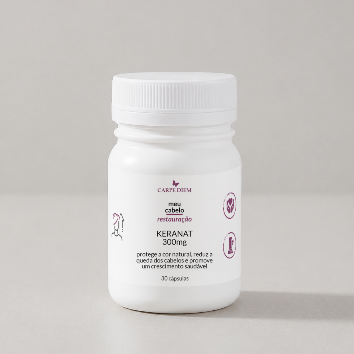 KERANAT 30 cápsulas - Keranat 300mg - Força, proteção e redução da queda dos cabelos