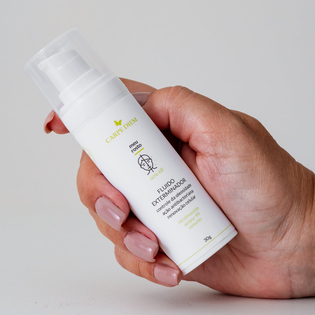 FLUIDO EXTERMINADOR 30g - Azepur 99, Verochic e Nicotinamida - Controla a oleosidade, promove renovação celular e hidrata a pele