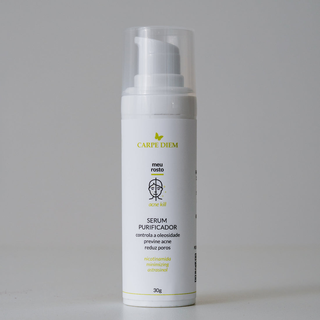 SÉRUM PURIFICADOR  30g - Nicotinamida PC, Astrasinol e Minimizing - Para tratar a pele com acne