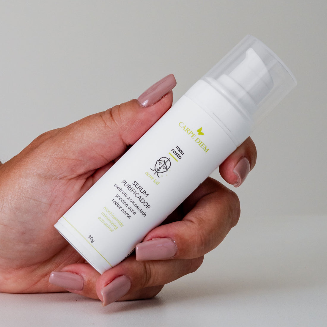 SÉRUM PURIFICADOR 30g - Nicotinamida PC, Astrasinol e Minimizing - Para tratar a pele com acne