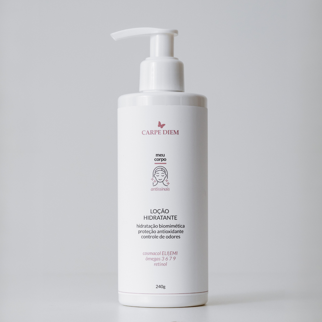 LOÇÃO HIDRATANTE 240g ou 110g - Retinol, Ômegas 3 6 7 9 e Cosmacol ELI|EMI - Hidratação com proteção antienvelhecimento e controle de odores