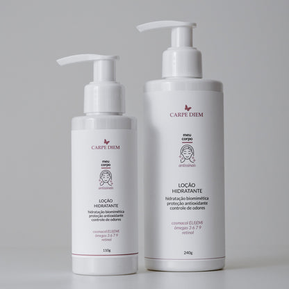 LOÇÃO HIDRATANTE 240g ou 110g - Retinol, Ômegas 3 6 7 9 e Cosmacol ELI|EMI - Hidratação  com proteção antienvelhecimento e controle de odores