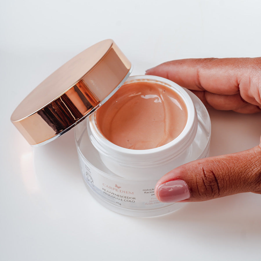 REJUVENESCEDOR PESCOÇO E COLO 25g - Progeline, Skinnectura e Ácido Hialurônico - Previne flacidez e rugas