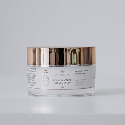 REJUVENESCEDOR PESCOÇO E COLO 25g - Progeline, Skinnectura e Ácido Hialurônico - Previne flacidez e rugas