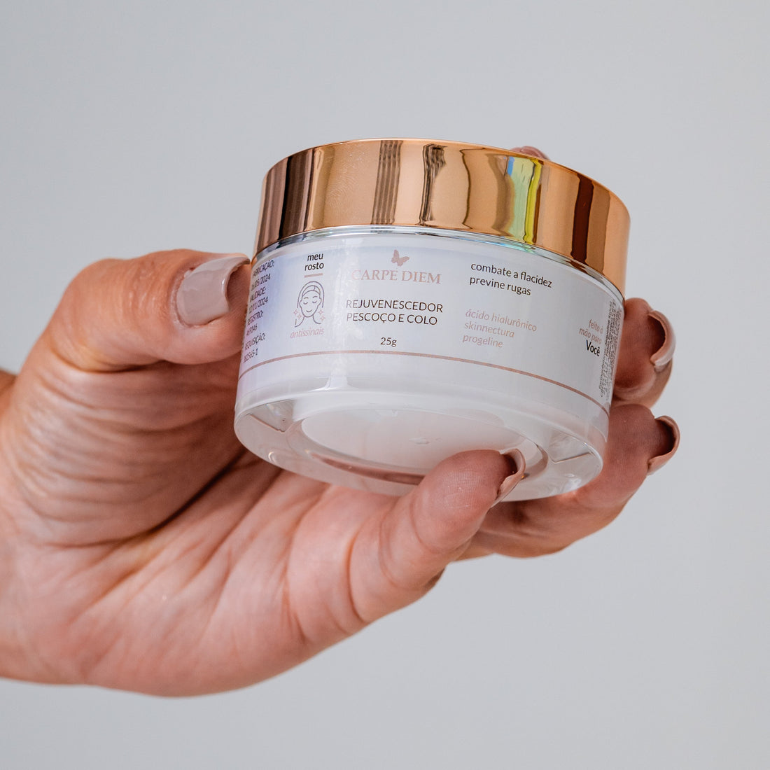 REJUVENESCEDOR PESCOÇO E COLO 25g - Progeline, Skinnectura e Ácido Hialurônico - Previne flacidez e rugas