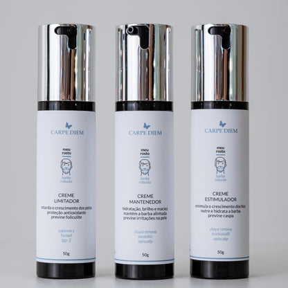KIT BARBA DE RESPEITO - Creme Estimulador, Creme Limitador e Creme Mantenedor