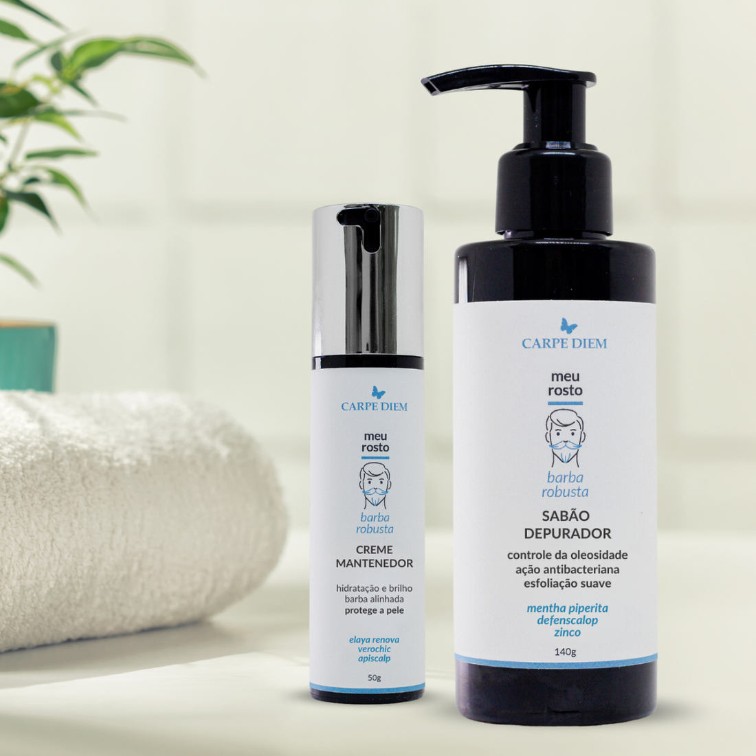 KIT RESPEITA MINHA BARBA - Sabão Depurador e Creme Mantenedor