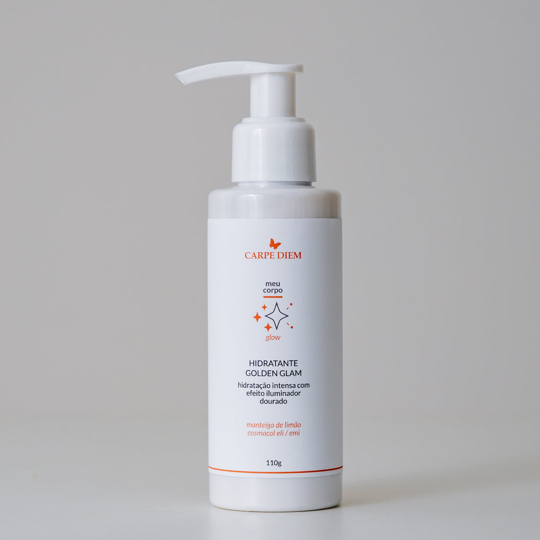 HIDRATANTE GOLDEN GLAM 110g | Hidratação com Efeito Iluminador Dourado Intenso
