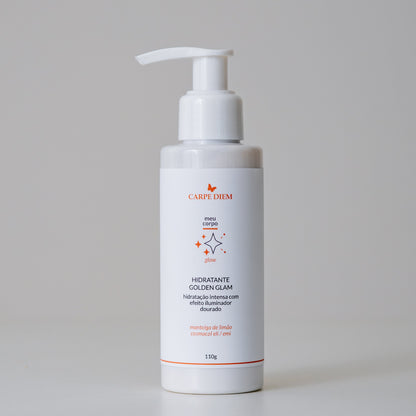 HIDRATANTE GOLDEN GLAM 110g | Hidratação com Efeito Iluminador Dourado Intenso