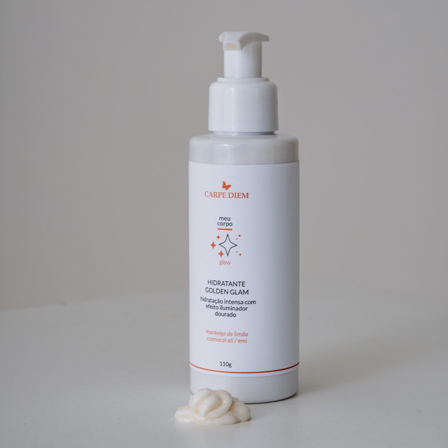 HIDRATANTE GOLDEN GLAM 110g | Hidratação com Efeito Iluminador Dourado Intenso