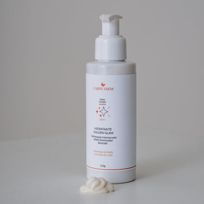 HIDRATANTE GOLDEN GLAM 110g | Hidratação com Efeito Iluminador Dourado Intenso
