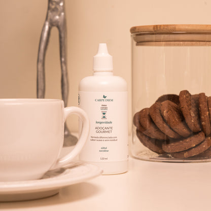 ADOÇANTE GOURMET 120ml | Xilitol + Sucralose com sabor refinado e baixa caloria
