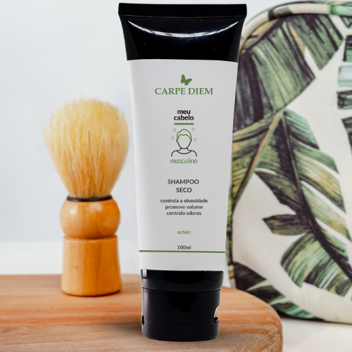 SHAMPOO SECO MASCULINO 100ml - Ectoin - Controla a oleosidade, dá volume e modela os cabelos