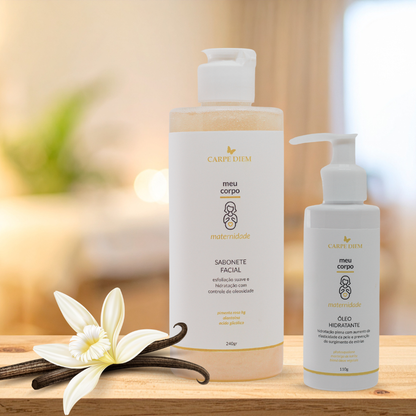 KIT MAMÃE CARINHO - Sabonete Facial e Óleo Hidratante