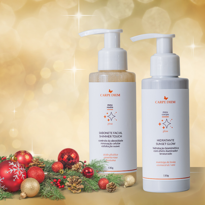 KIT SUMMER GLOW - Hidratante Golden Glam e Sabonete Facial Shimmer Touch