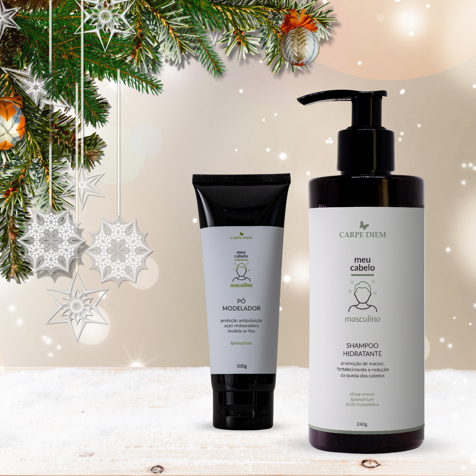 KIT MAN STYLE - Shampoo Hidratante e Pó Modelador