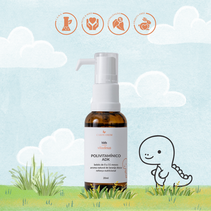 VITADINUS POLIVITAMÍNICO ADK 20ml - Bebês 0-11 meses - Vitaminas D, K2 e A
