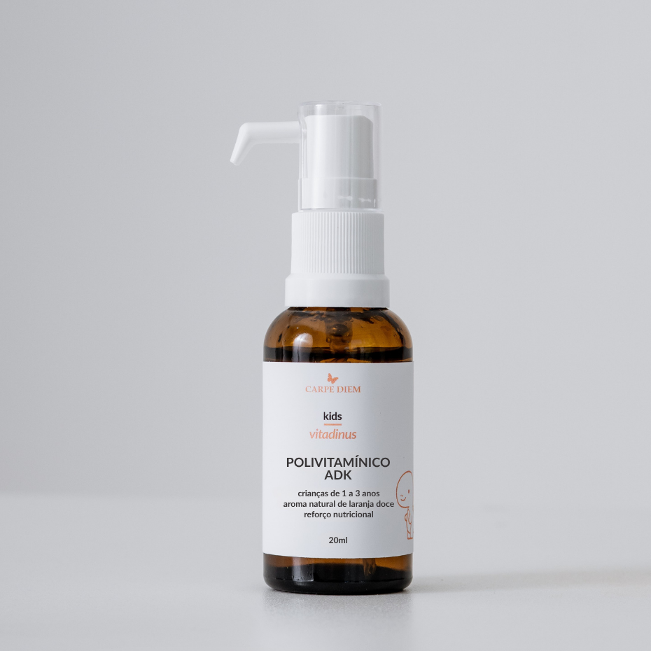 VITADINUS POLIVITAMÍNICO ADK 20ml - Crianças 1-3 anos - Vitaminas D, K2 e A