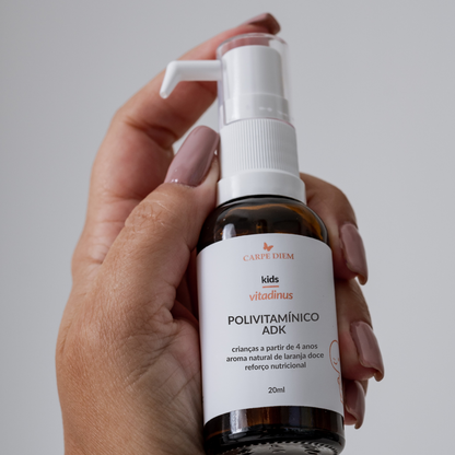 VITADINUS POLIVITAMÍNICO ADK 20ml - Crianças 4+ - Vitaminas D, K2 e A